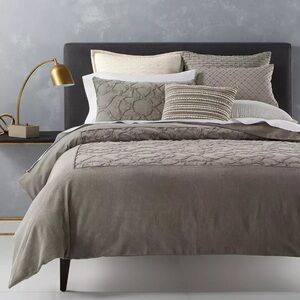 Hotel Collection Arabesque Duvet Cover Full/Queen Stone